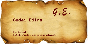 Gedai Edina névjegykártya